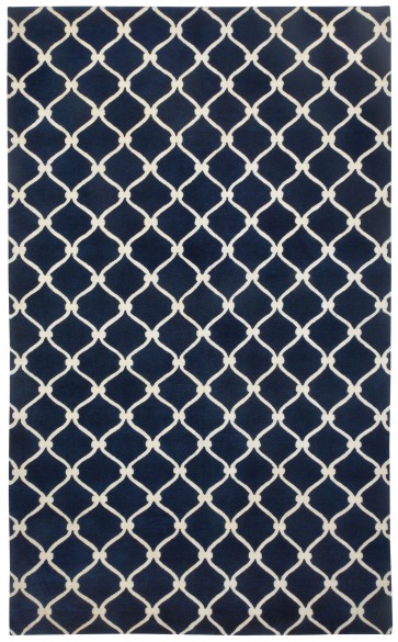 Luxury Collection Hand Knotted Fence Rug Navy (CLEARANCE SALE)