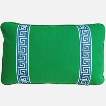 Greek Key Luxury Pillows Green