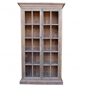 French Country Reclaimed Library Cabinet Vitrine