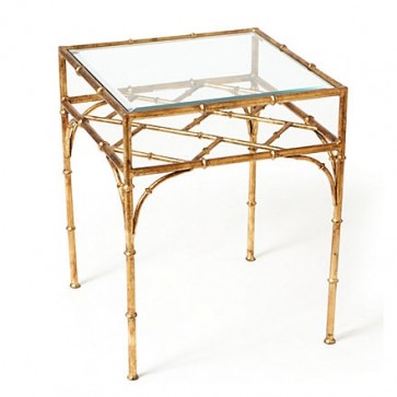 Gold and Glass Chinese Chippendale Table