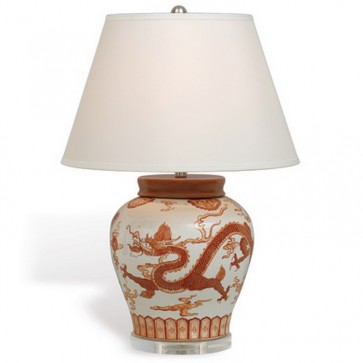 Blue and White Porcelain Dragon Lamp