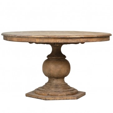Grecian Urn Round Reclaimed Dining Table