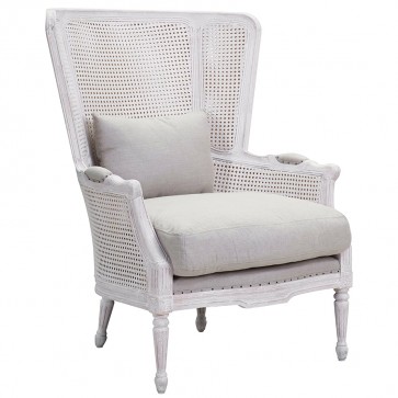 Carlton French Cane Wing Chair