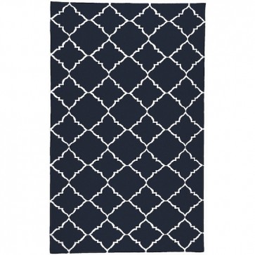 Moroccan Palace Gate Rug Navy