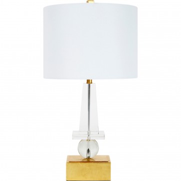 Cut Crystal and Gold Lamp