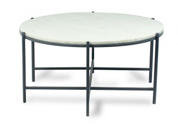 Luxury Black and White Marble Round Coffee Table