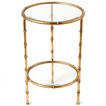 Petite Bamboo Round Side Table