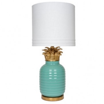 Newport Pineapple Lamp Turqoise and Gold