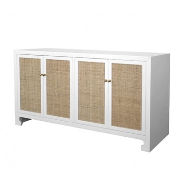 Cane and White Sophia Cabinet Console