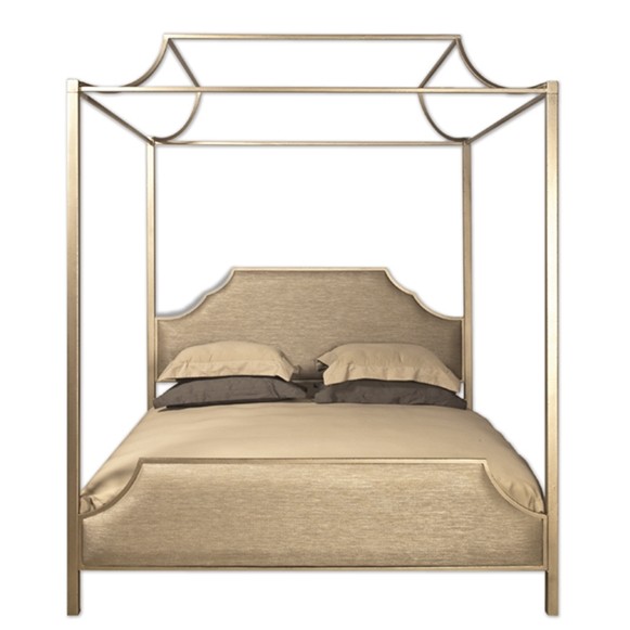 Westwood Gold Upholstered Canopy Bed