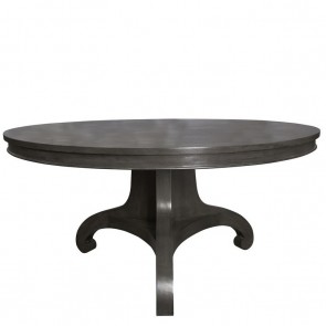 Anthony Pale Charcoal Black Round Pedestal Table