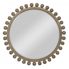Spool Bobbin Round Linden Mirror (Sizes and Colors)