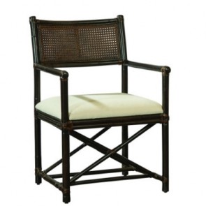 Plantation Cane Campaign Dining Chair Side & Arm
