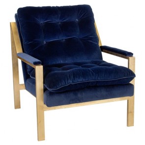 Cameron Modern Navy Velvet Chair Gold (Options)