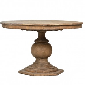 Grecian Urn Round Reclaimed Dining Table