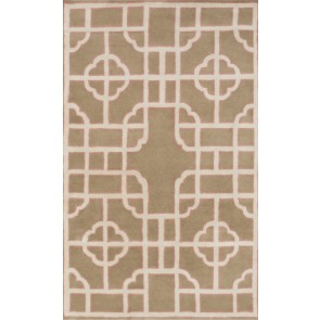 Fret Collection Wool Hand Tufted Plush Rug Camel (NEW)