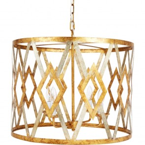 Woven Silver and Gold Classic Chandelier 