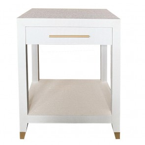 Lily Lacquered Grasscloth Nightstand