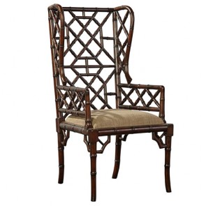 Bamboo Regency Walnut Wing Chair