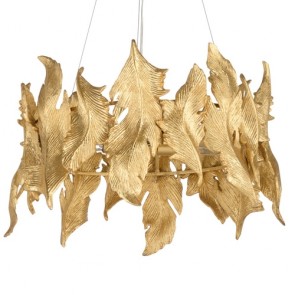 Luxury Gold Leaf Chandelier Semi Flush