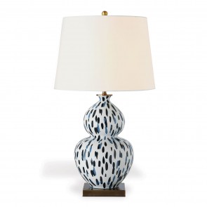 Designer Dalmatian Gourd Lamp Navy