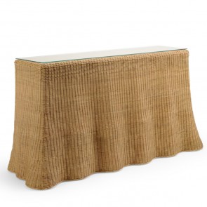 Scalloped Skirted Woven Console
