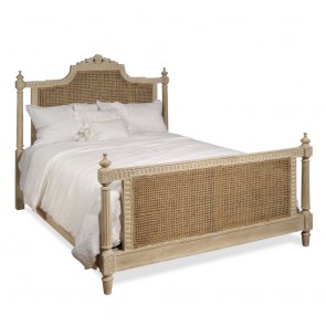 Vincennes Luxury Carved  Cane Bed 