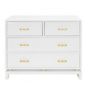 White Lacquer Bamboo Chest (Colors)
