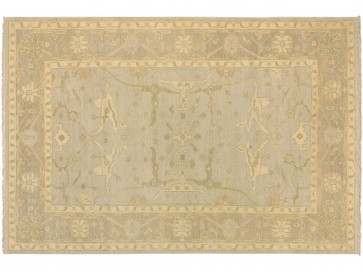 Luxury Hand-Knotted Oushak Pale Blue Rug SALE