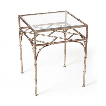 Silver and Glass Chinese Chippendale Table