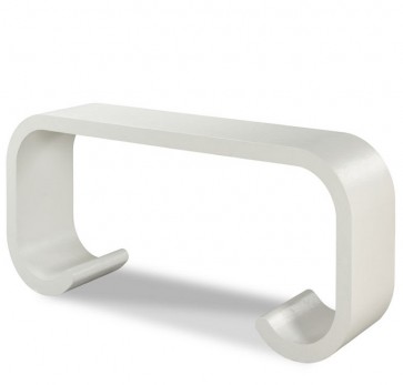 Trinity Scroll Leg White Console Table
