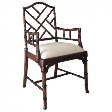 Charlotte Chinese Chippendale Dining Chairs (Final Payment GK 2 French Stain Arm)