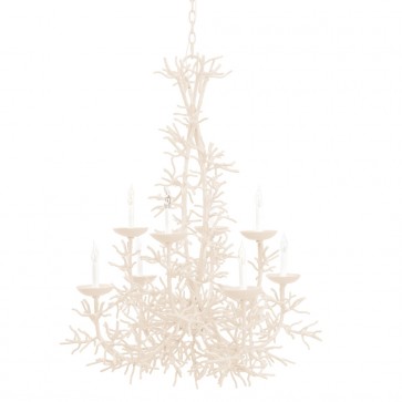 Sanibel Coral Eight Light Chandelier Custom Paint!