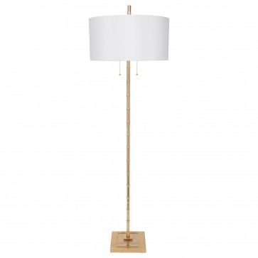 Caroline Bamboo Gold Leaf Floor Lamp 