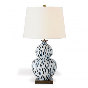 Designer Dalmatian Gourd Lamp Navy