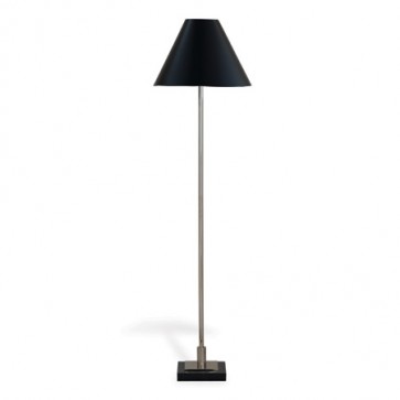 Slim Silver Nickel Floor Lamp 