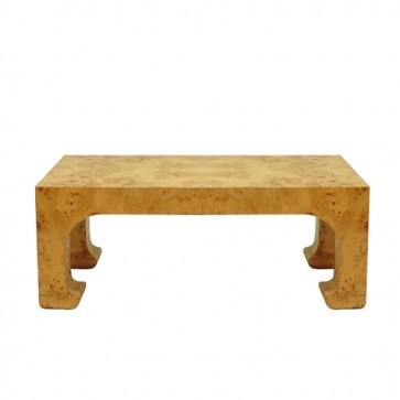 Pagoda Coffee Table Tortoise Burlwood Finish