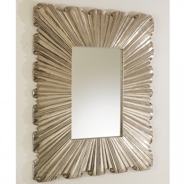 Silver Westport Folded Linen Mirror (New)