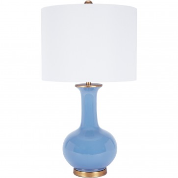 Paris Blue Ceramic Vase Lamp 