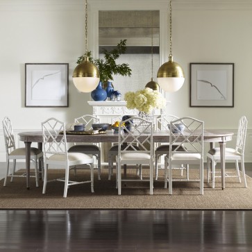 Brookville Graywash Luxury Mahogany Expanding Dining Table