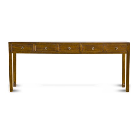 Mandarin Long Console Table, Extra Long Sofa Table With Stools