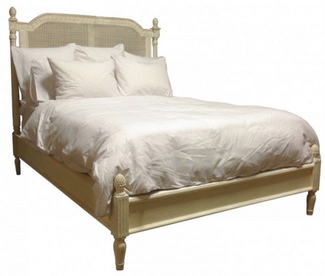 Amelie French Cane Bed Headboard Custom, Old World Style Headboards