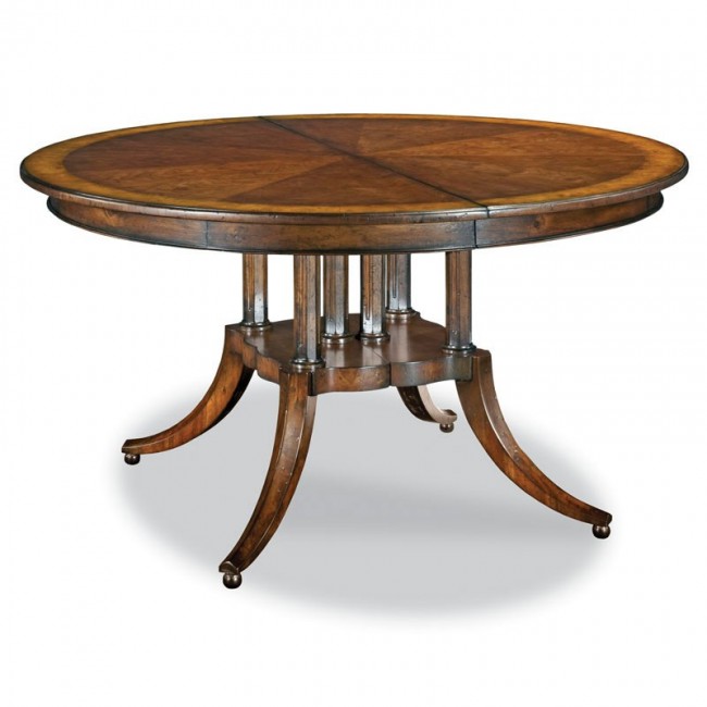 Highland Park Expandable Round To Oval, Amazing Expandable Round Dining Tables