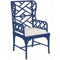 Chinese Chippendale Wing Chair