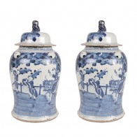 Pair of Ming Dynasty Baluster Jars Vases