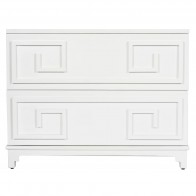 White Lacquer Greek Key Chest