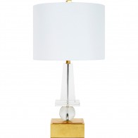 Cut Crystal and Gold Lamp
