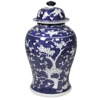 Porcelain Blue and White Plum Tree Jars
