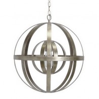 Modern Metallic Orb Chandelier