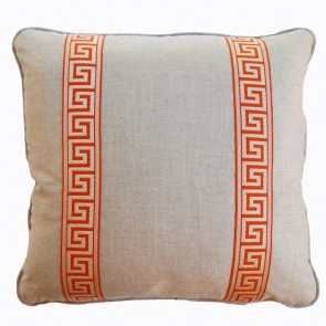 Greek Key Luxury Pillows Orange